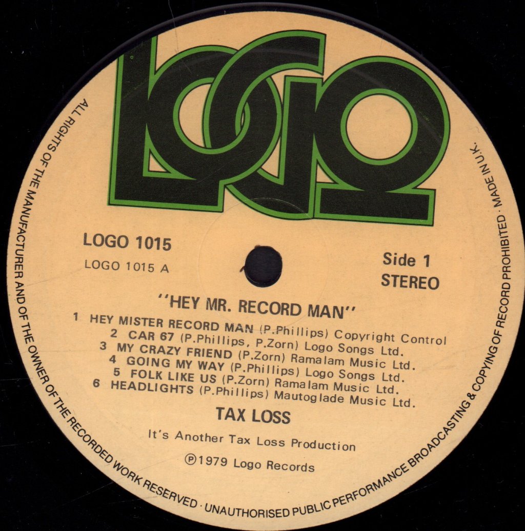 Tax Loss - Hey Mister Record Man - Lp
