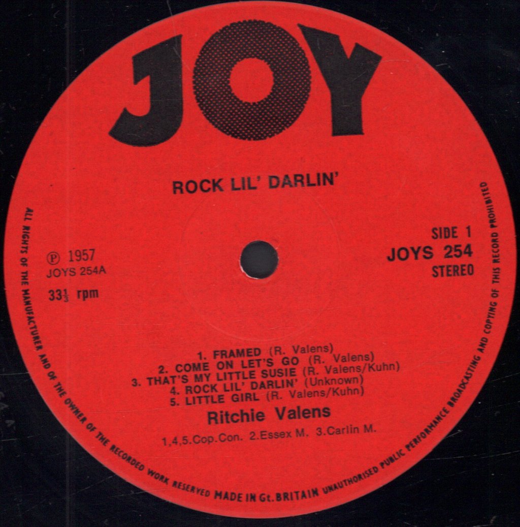 Ritchie Valens - Rock Lil Darlin - Lp