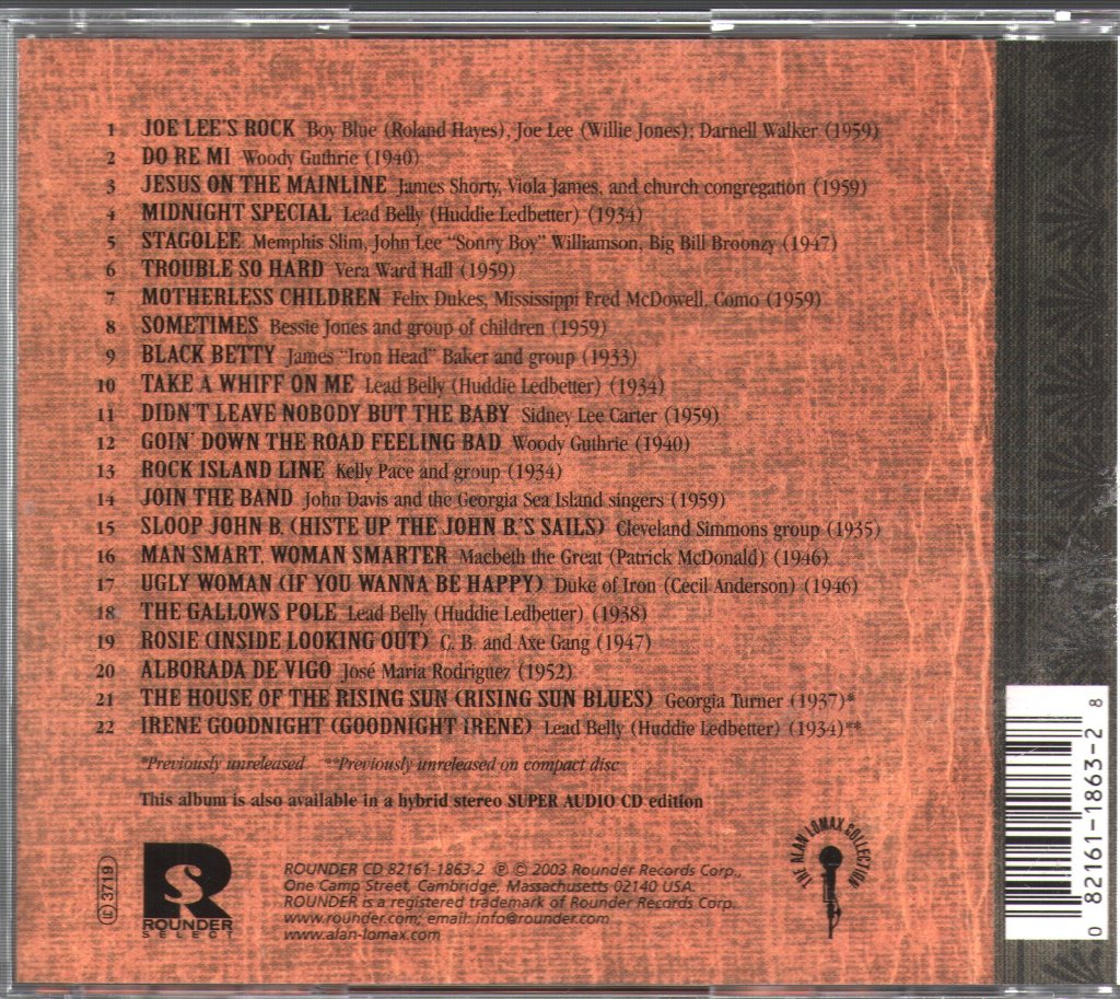 Various Artists - Alan Lomax Popular Songbook - Cd