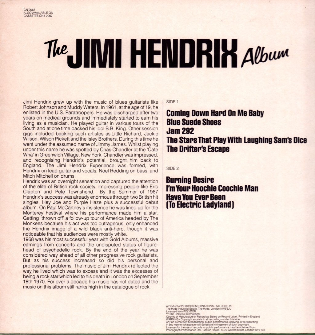 Jimi Hendrix - Album - Lp