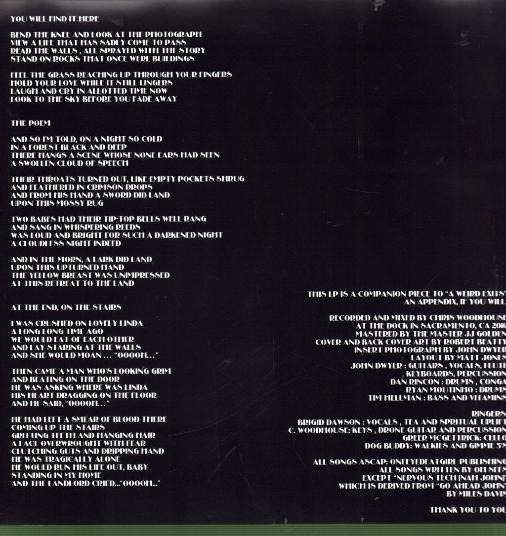 Thee Oh Sees - An Odd Entrances - Lp