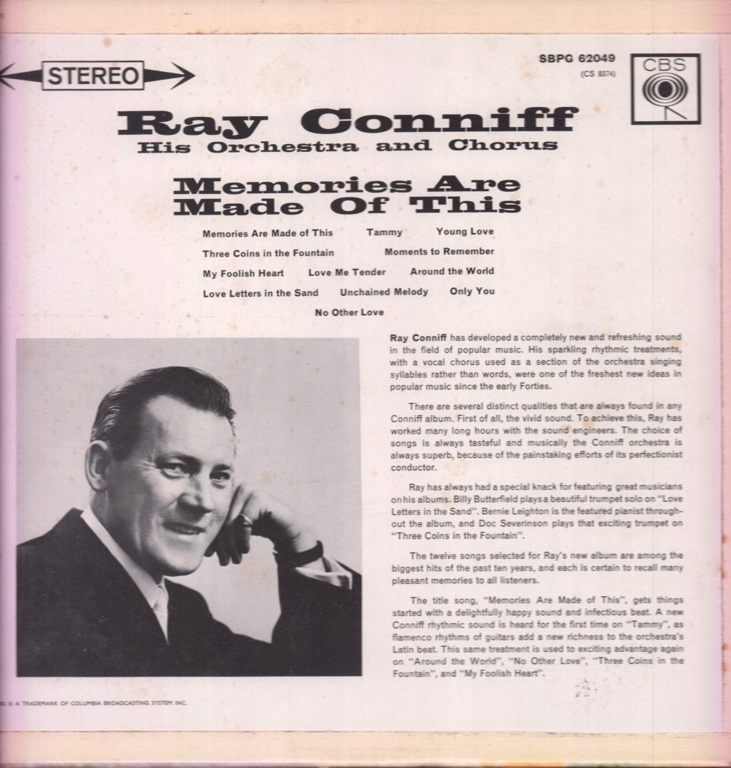 Ray Conniff And His Orchestra & Chorus - Memories Are Made Of This - Lp