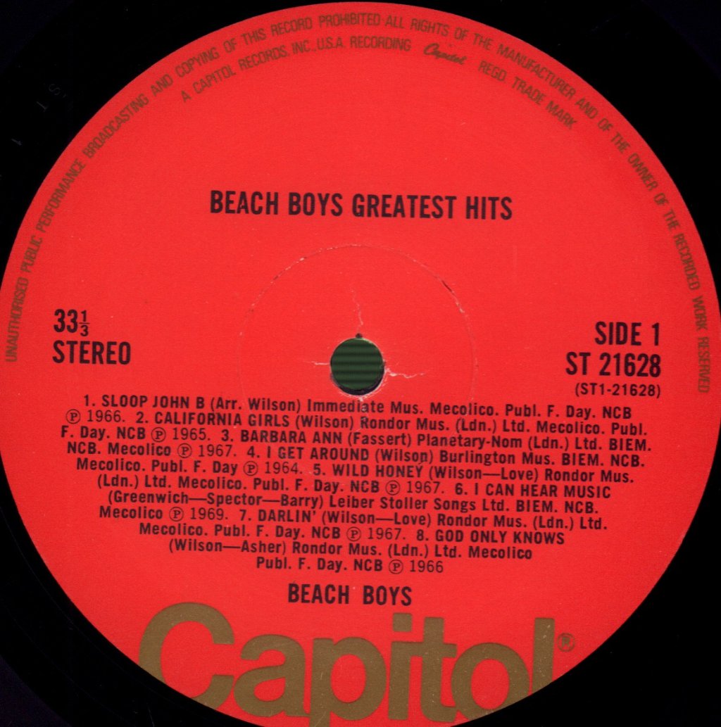 Beach Boys - Greatest Hits - Lp