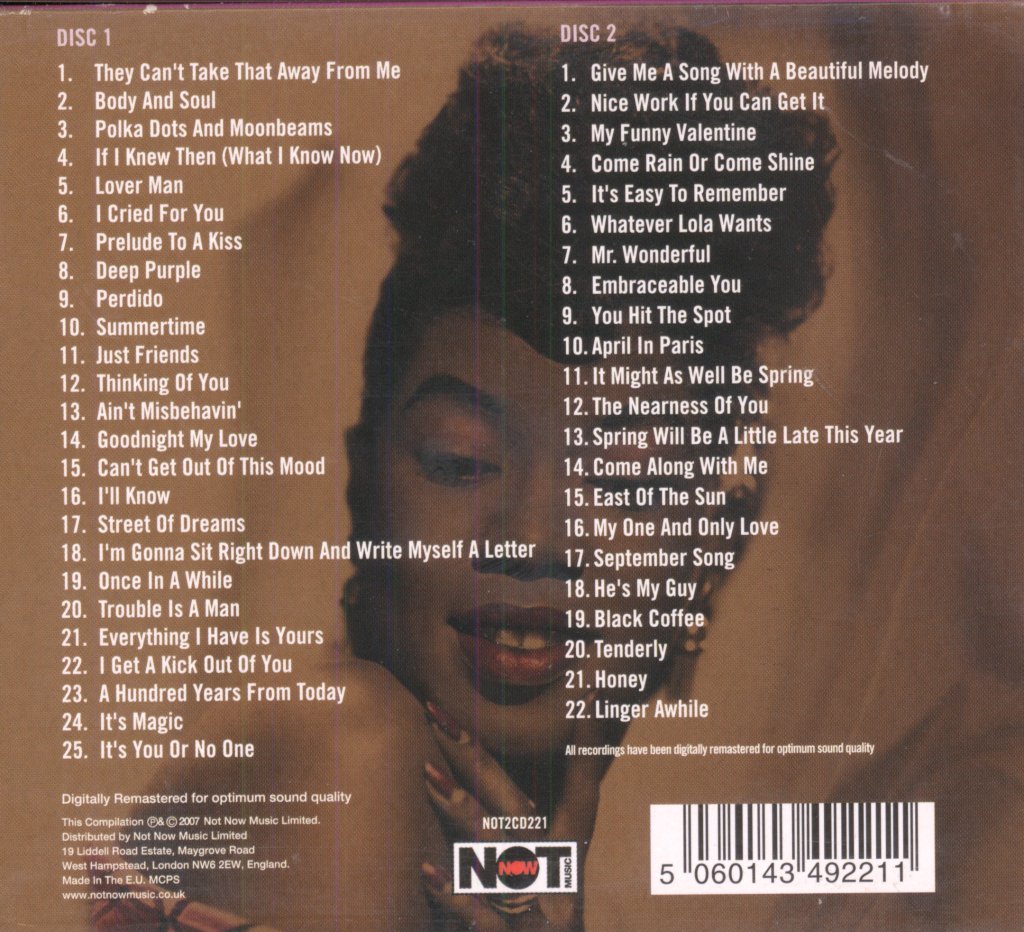 Sarah Vaughan - Great American Songbook - Double Cd