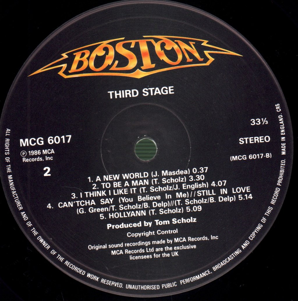 Boston - Third Stage - Lp