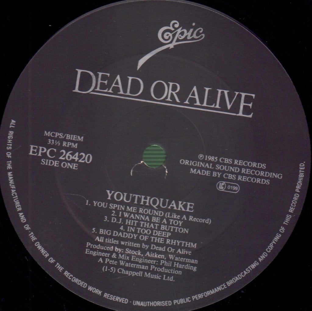 Dead Or Alive - Youthquake - Lp