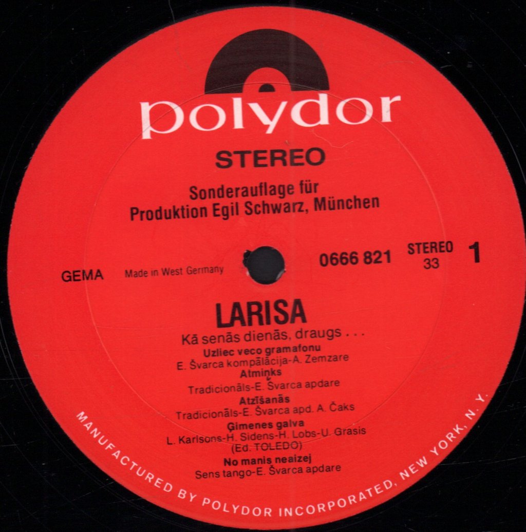 Larisa (Лариса Мондрус) - Kā Senās Dienās, Draugs... - Lp