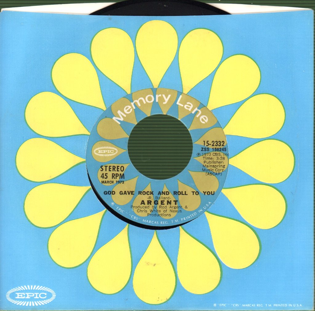 Argent - God Gave Rock And Roll To You - 7 Inch