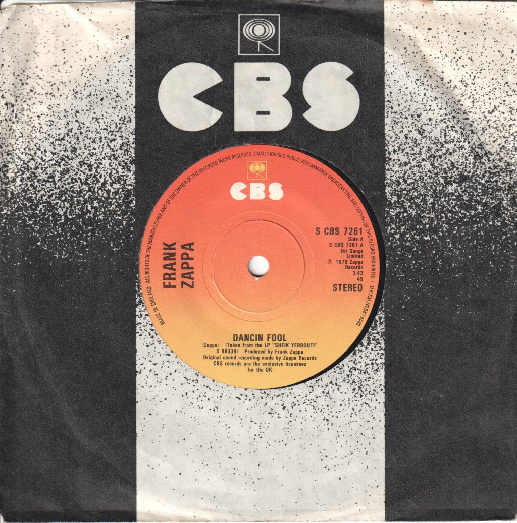 Frank Zappa - Dancin' Fool - 7 Inch