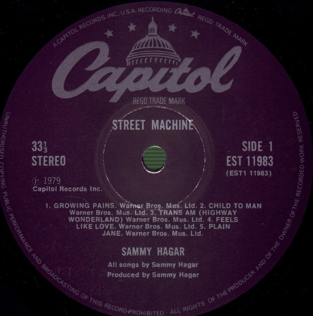 Sammy Hagar - Street Machine - Lp