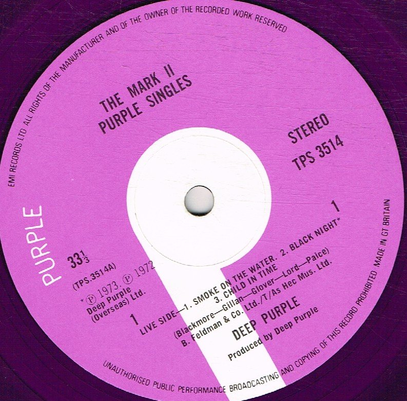 Deep Purple - Purple Singles Mark 2 - Lp