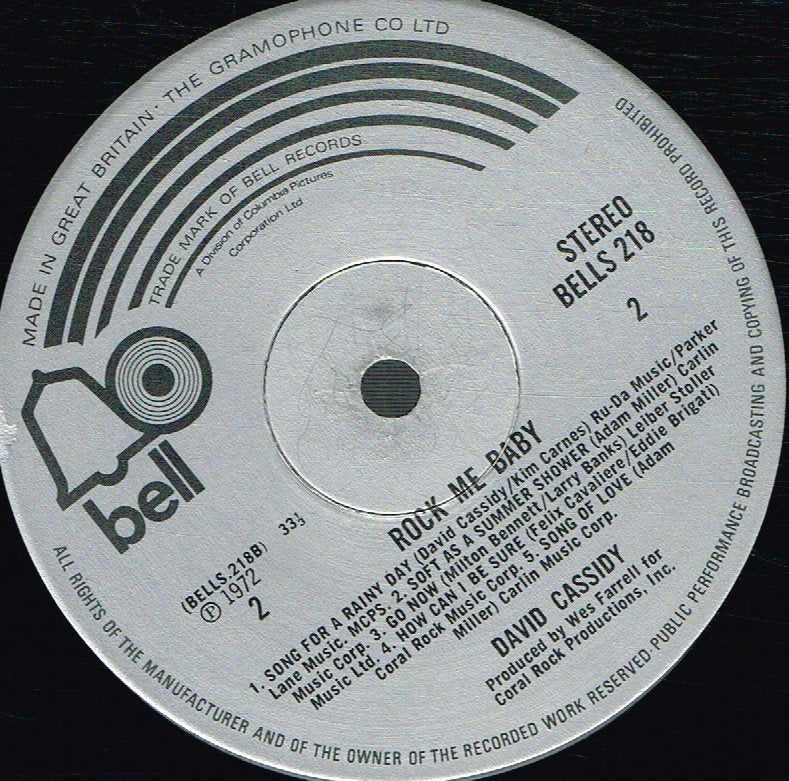 David Cassidy - Rock Me Baby - Lp