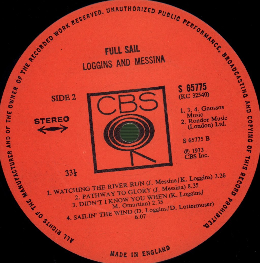 Loggins And Messina - Full Sail - Lp