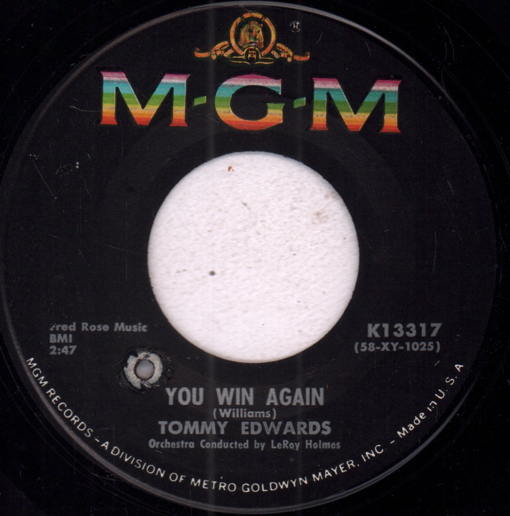Tommy Edwards - you win again - 7 Inch