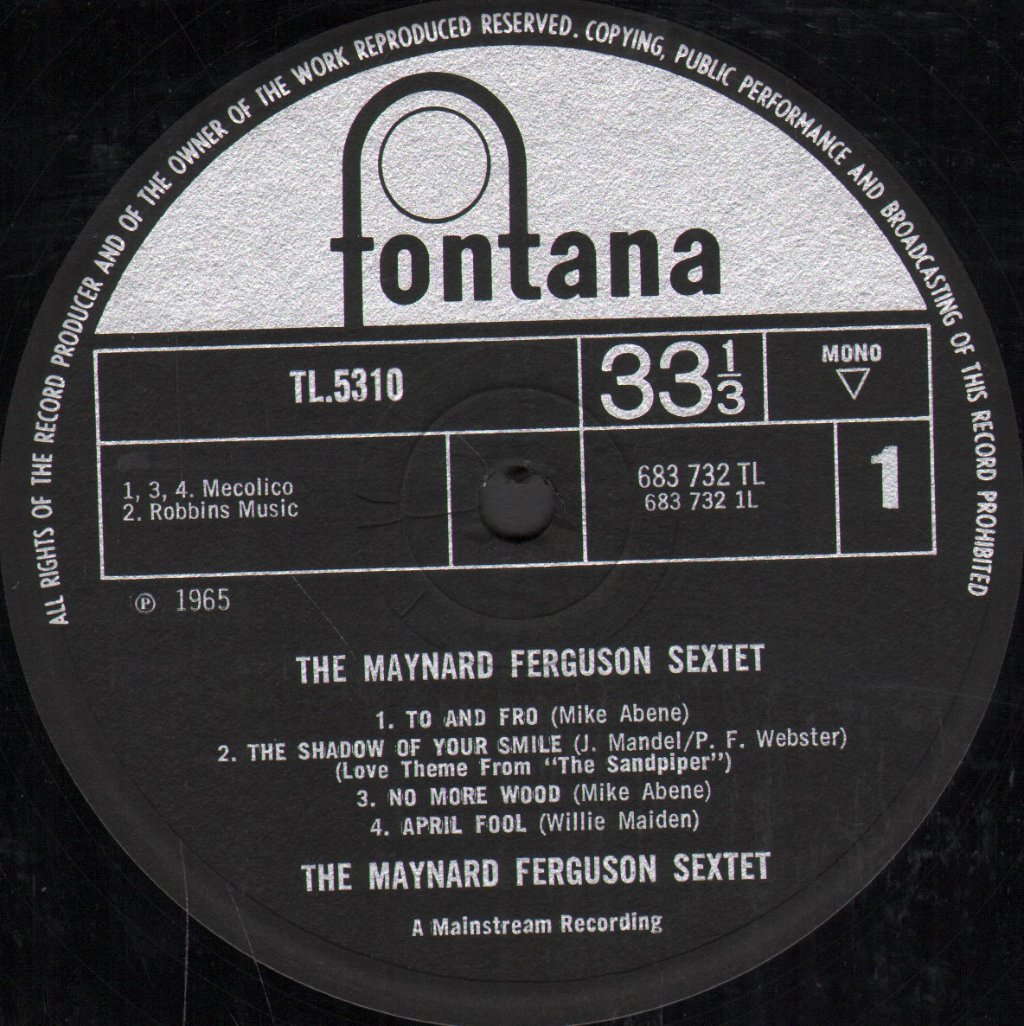 Maynard Ferguson Sextet - Maynard Ferguson Sextet - Lp