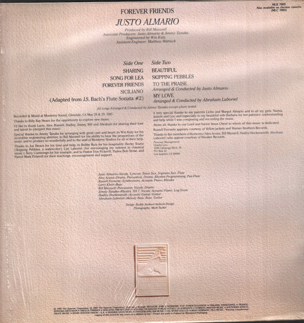 Justo Almario - Forever Friends - Lp