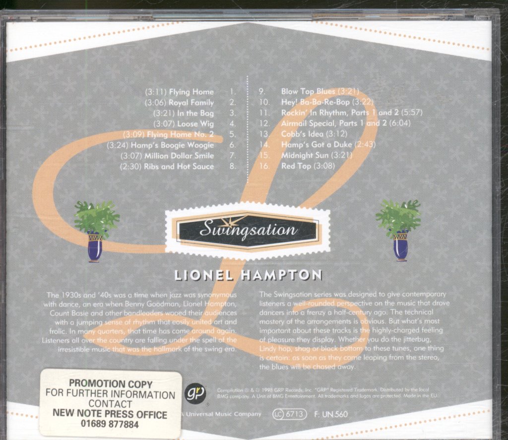 Lionel Hampton - Swingsation - Cd