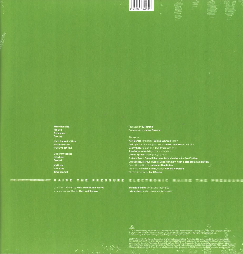 Electronic - Raise The Pressure - Double Lp