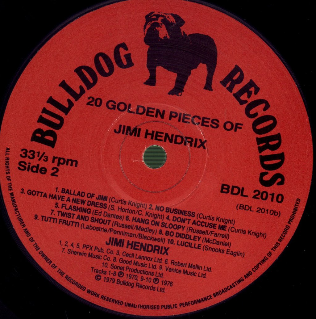 Jimi Hendrix - 20 Golden Pieces Of - Lp