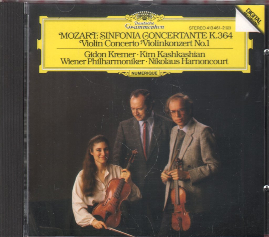 Gidon Kremer / Kim Kashkashian / Nikolaus Harnoncourt / Wiener Philharmoniker - Mozart - Sinfonia Concertante K.364 / Violin Concerto - Cd