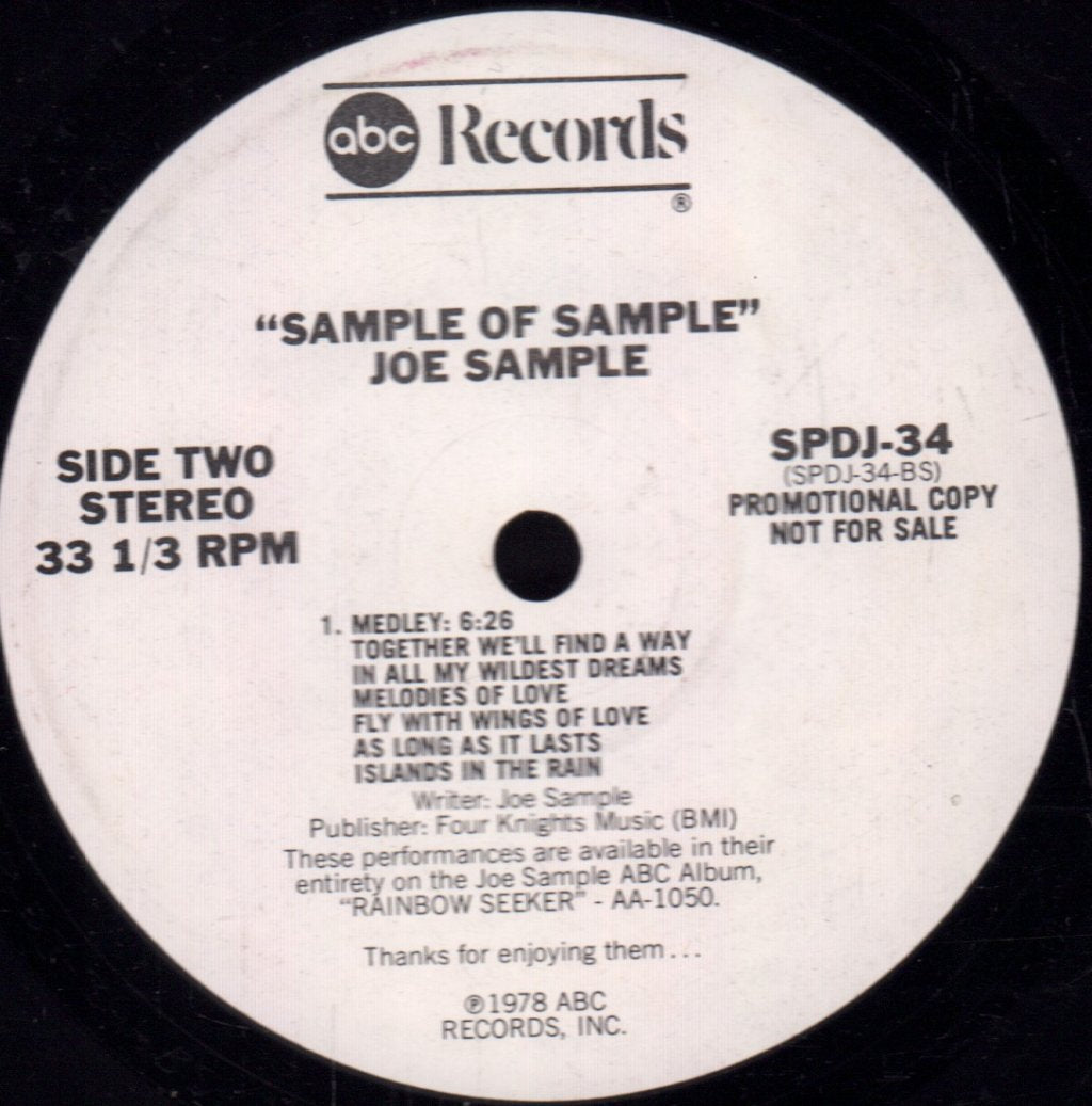 Joe Sample - There Are Many Stops Along The Way - 7 Inch