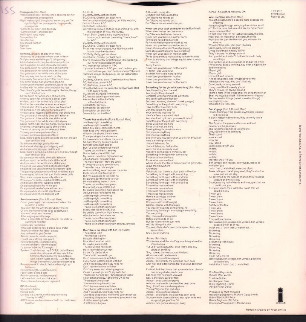 Sparks - Propaganda - Lp