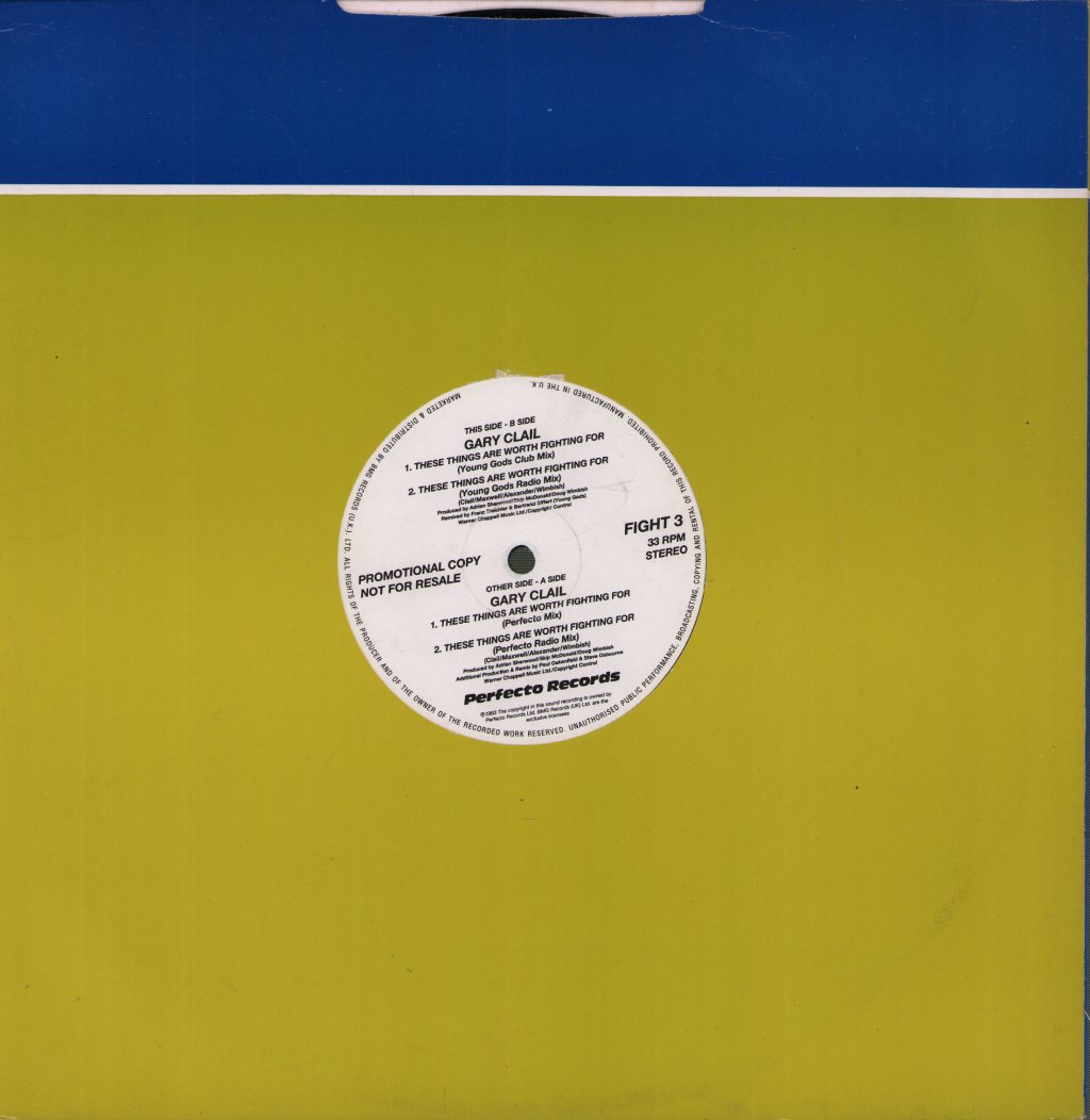 Gary Clail - These Things Are Worth Fighting For - 12 Inch