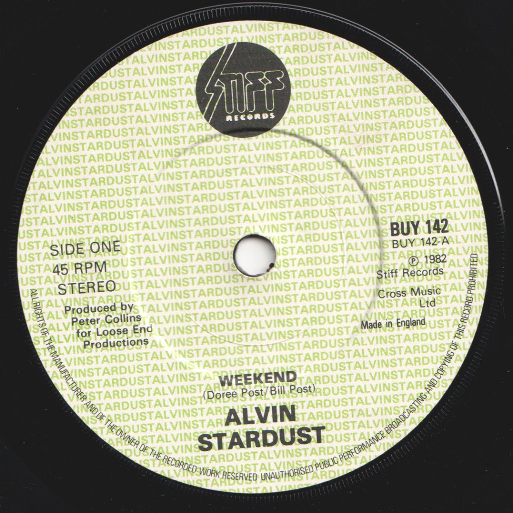 Alvin Stardust - Weekend - 7 Inch