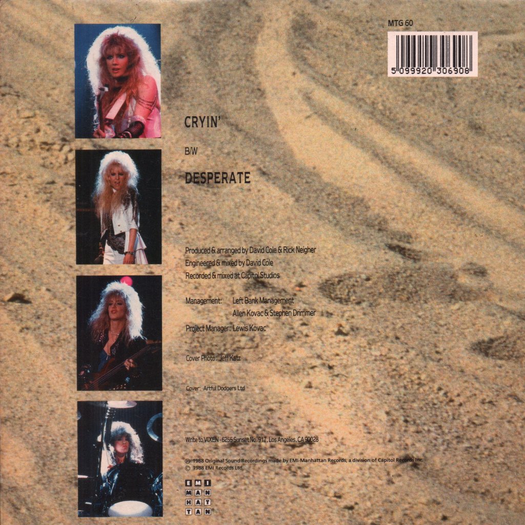 Vixen - Cryin' - 7 Inch