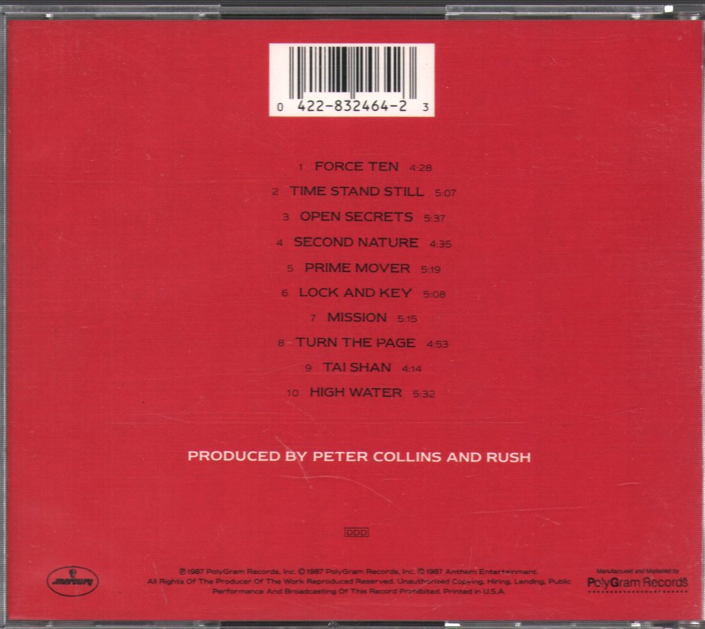 Rush - Hold Your Fire - Cd