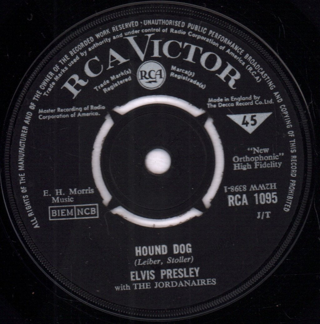 Elvis Presley With The Jordanaires - Hound Dog - 7 Inch