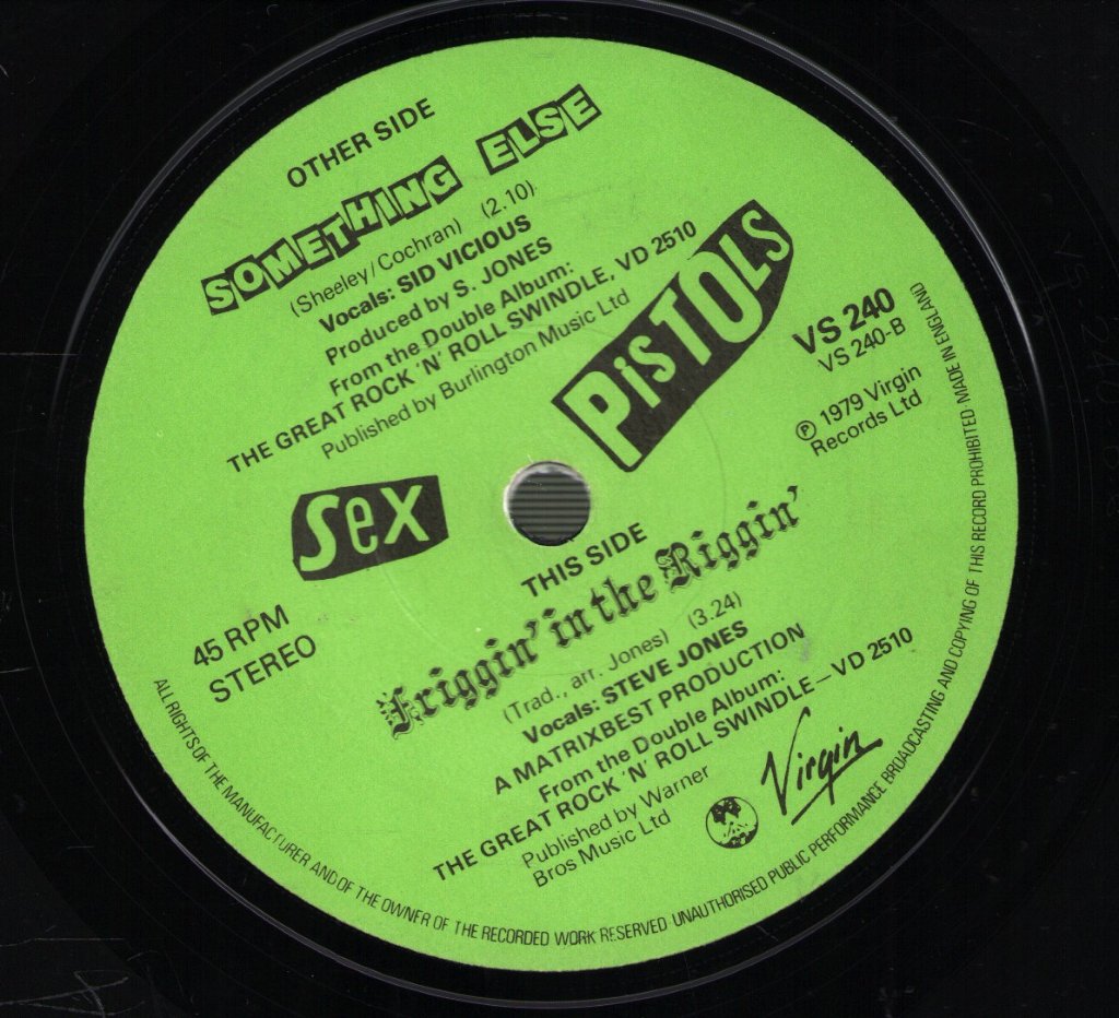 Sex Pistols - Something Else - 7 Inch