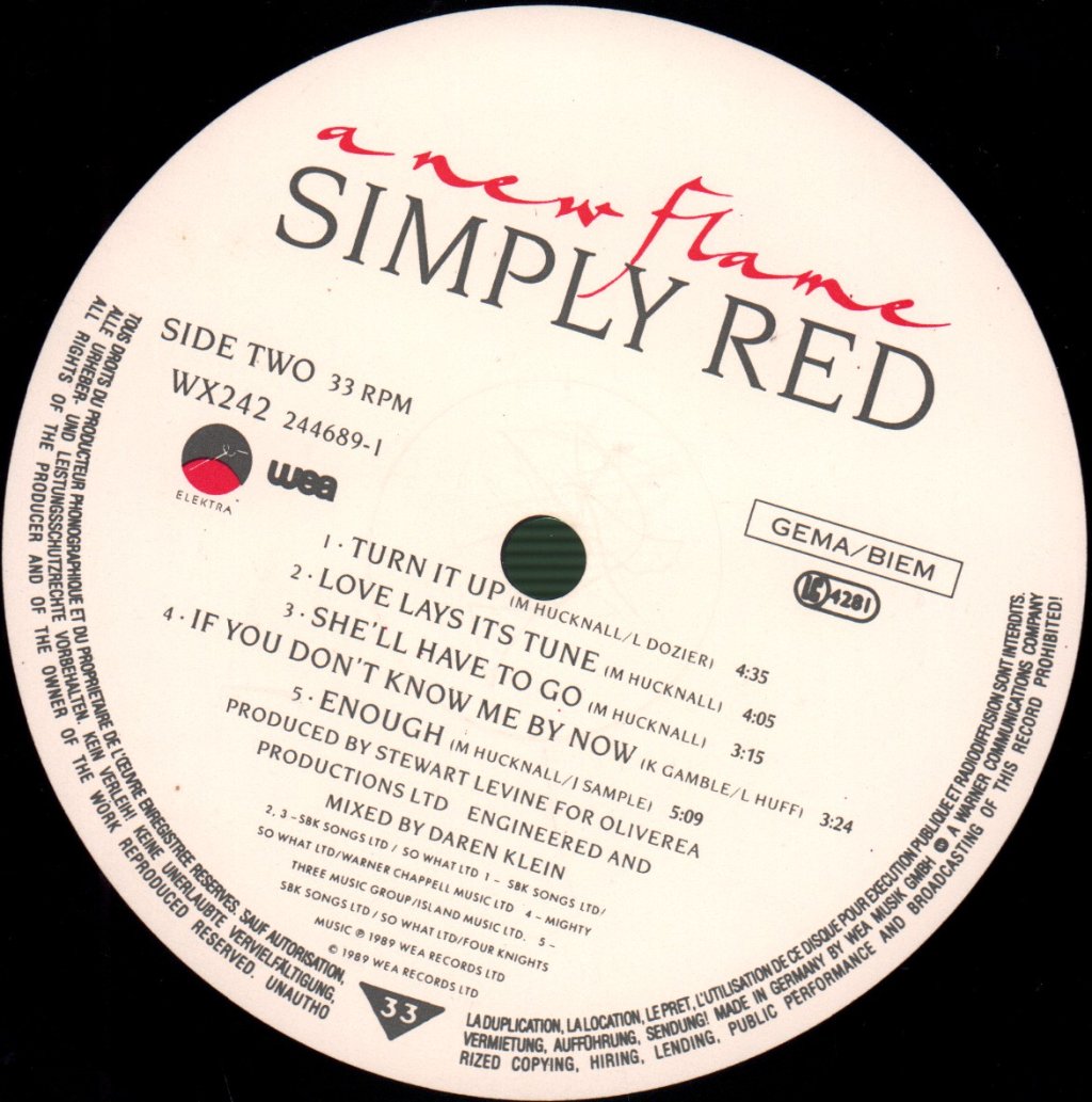 Simply Red - A New Flame - Lp