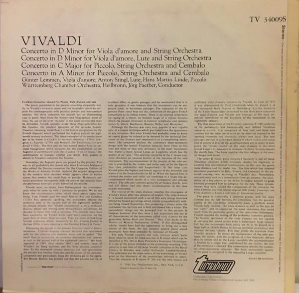 wurttemberg chamber orchestra heilbronn - vivaldi IV Concerti - Lp
