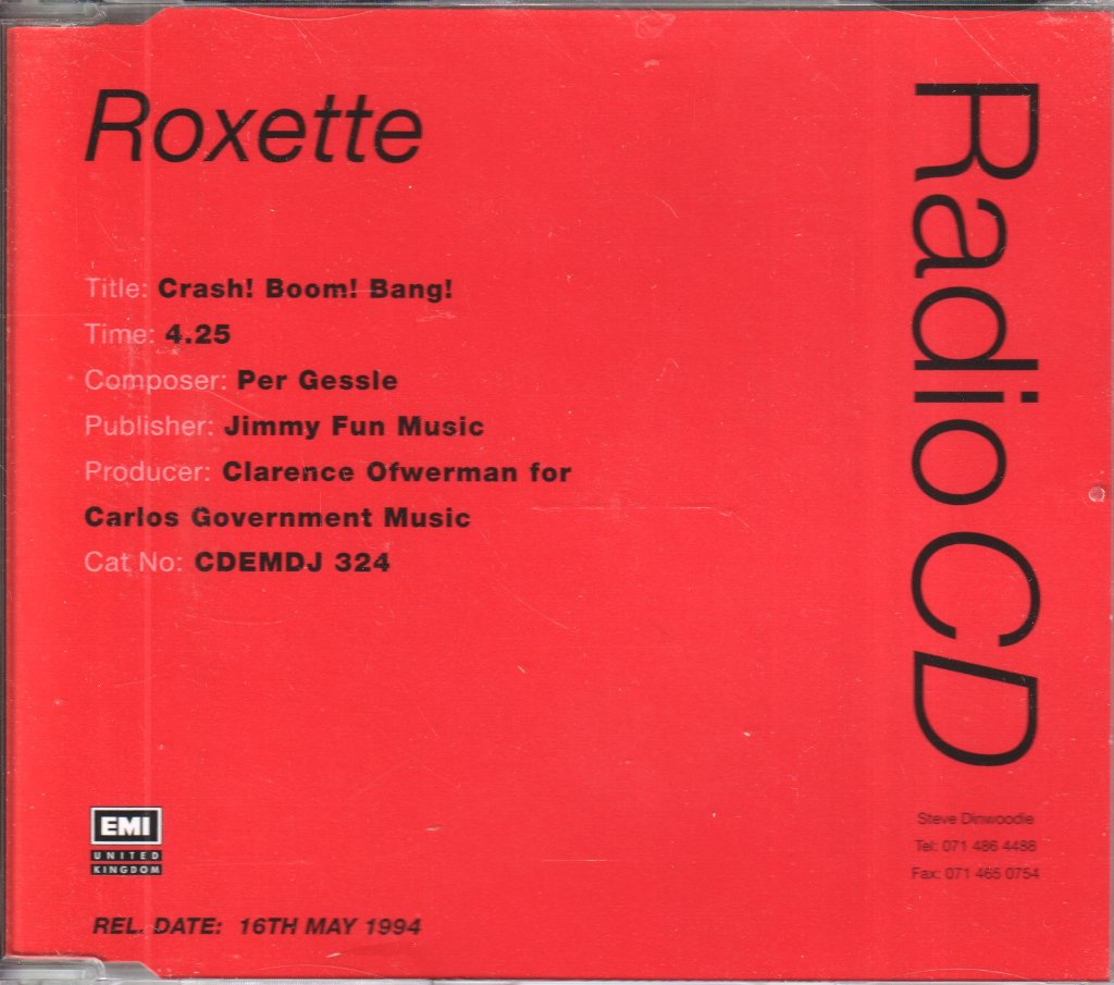 Roxette - Crash! Boom! Bang! - Cd