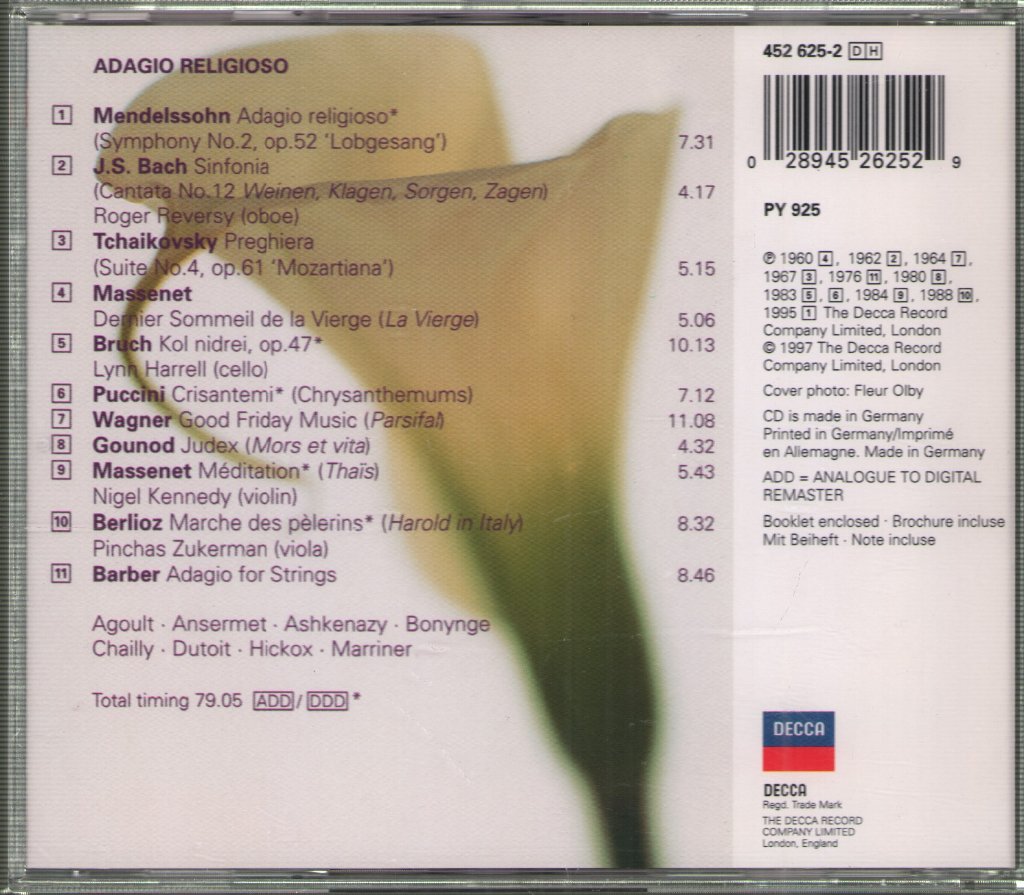 Various Artists - Adagio Religioso - Cd
