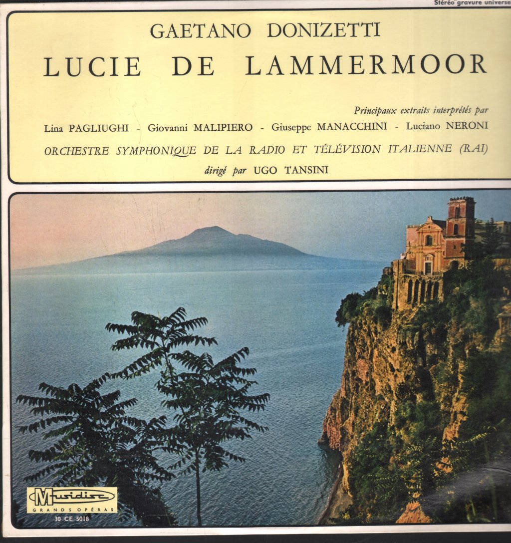 Orchestre Symphonique De La Radio Et Television Italienne / Ugo Tansini - Gaetano Donizetti - Lucia Di Lammermoor - Lp