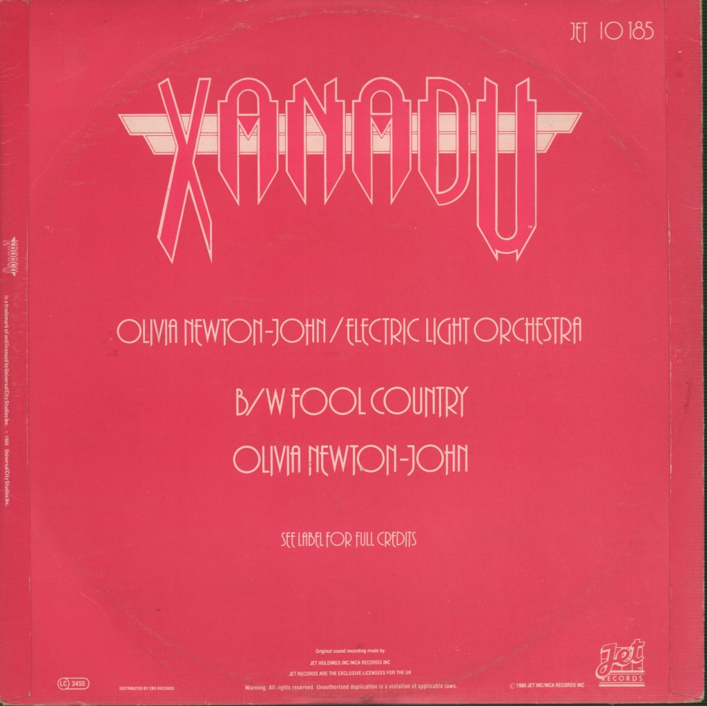 Olivia Newton John / Elo - Xanadu - 10 Inch