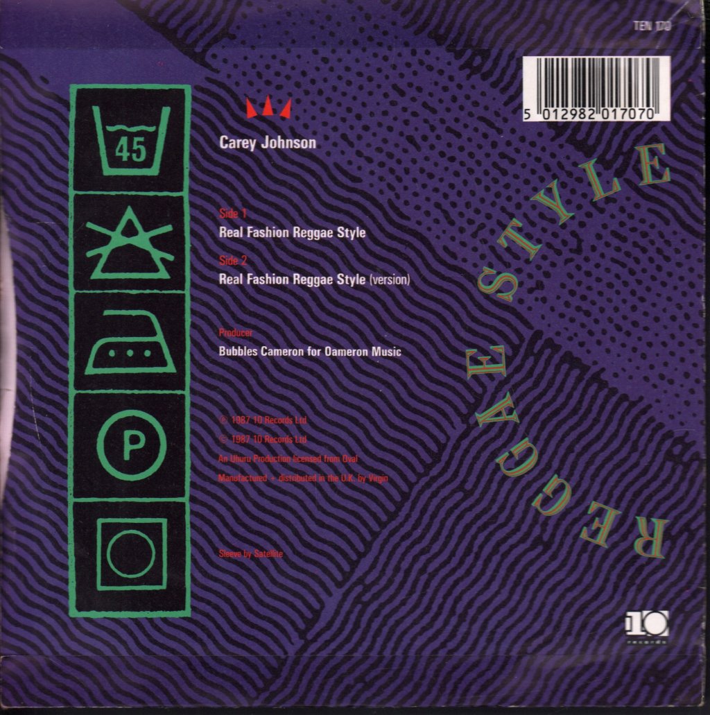 Carey Johnson - Real Fashion Reggae Style - 7 Inch