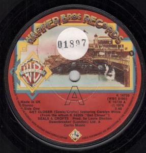 Seals And Crofts - Get Closer - 7 Inch