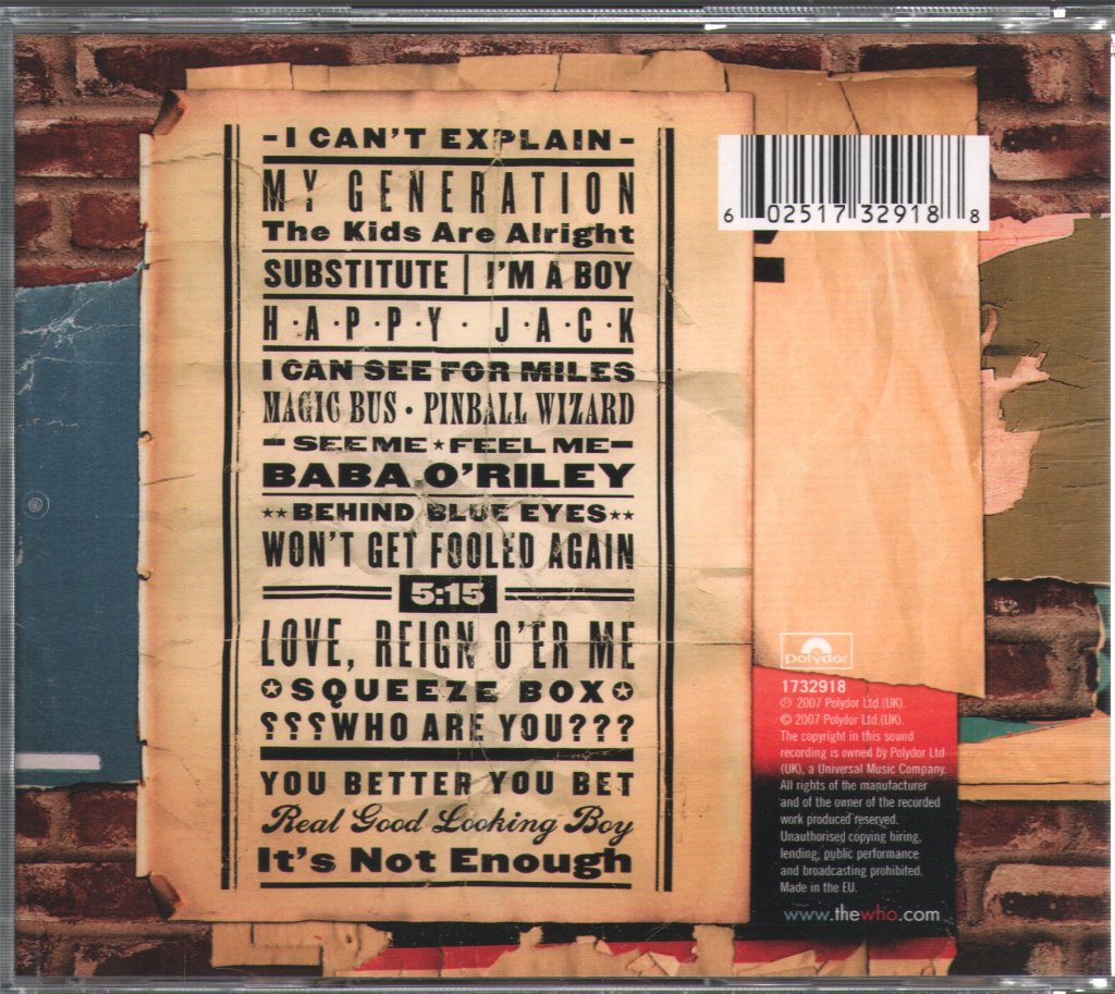 Who - Then And Now - Cd