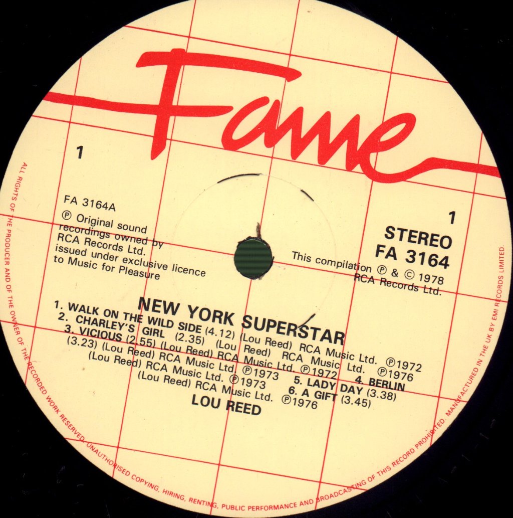 Lou Reed - New York Superstar - Lp