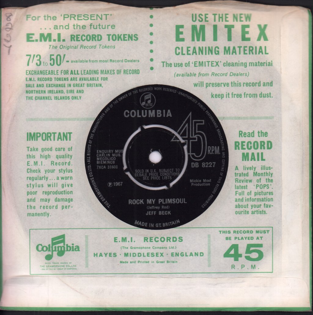 Jeff Beck - Tallyman - 7 Inch