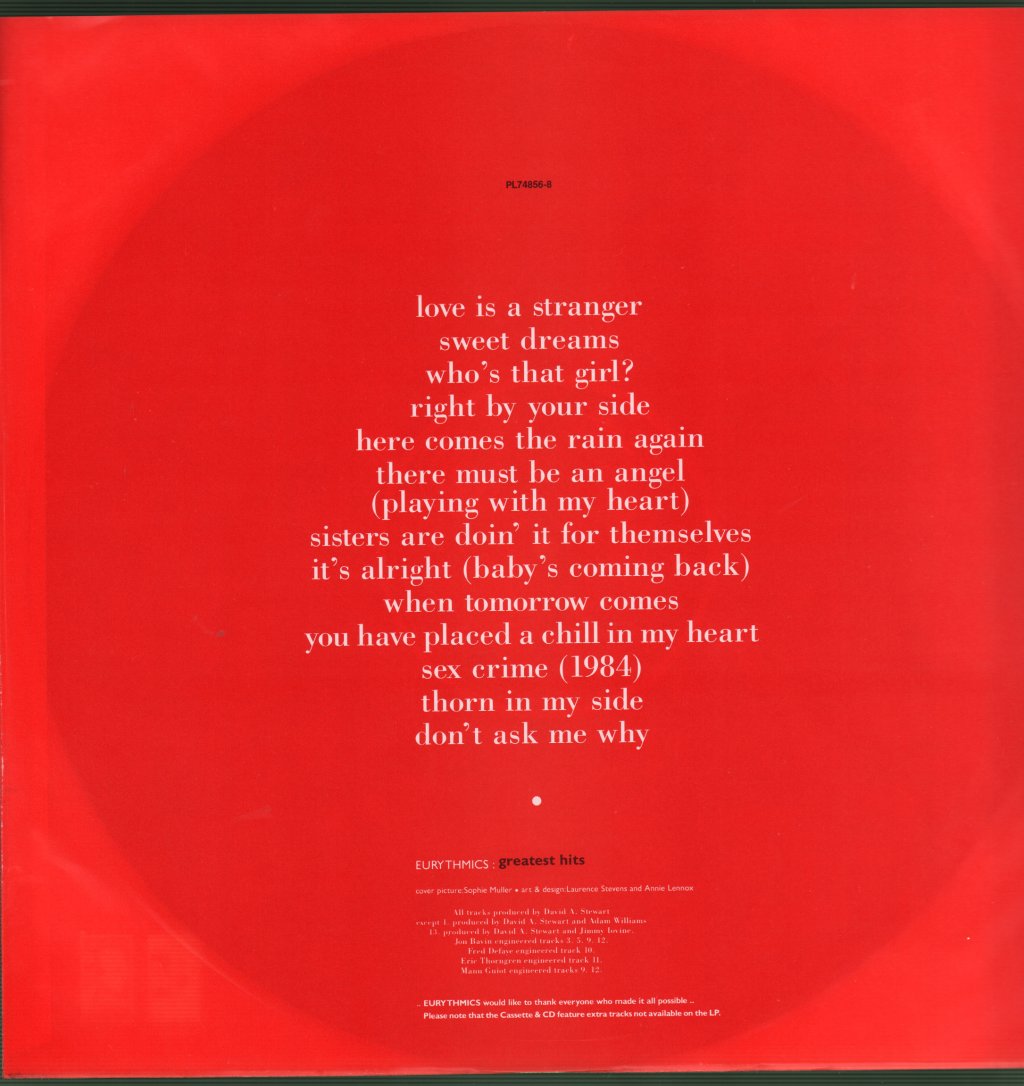 Eurythmics - Greatest Hits - Lp