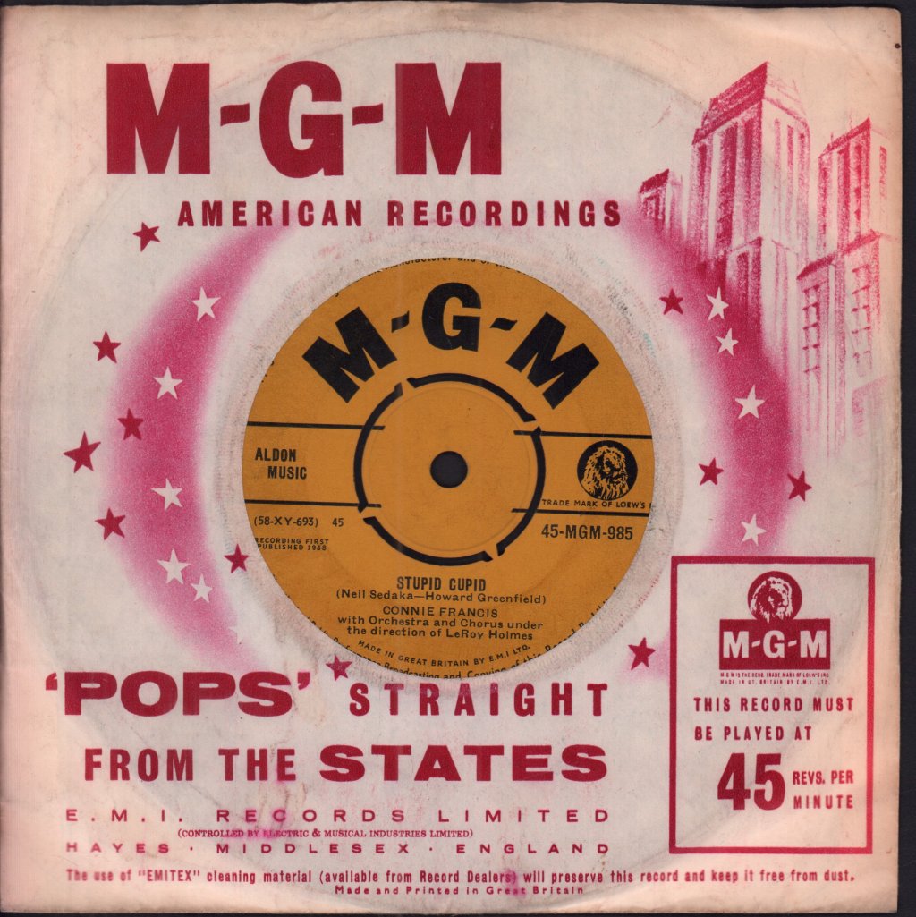Connie Francis - Stupid Cupid - 7 Inch