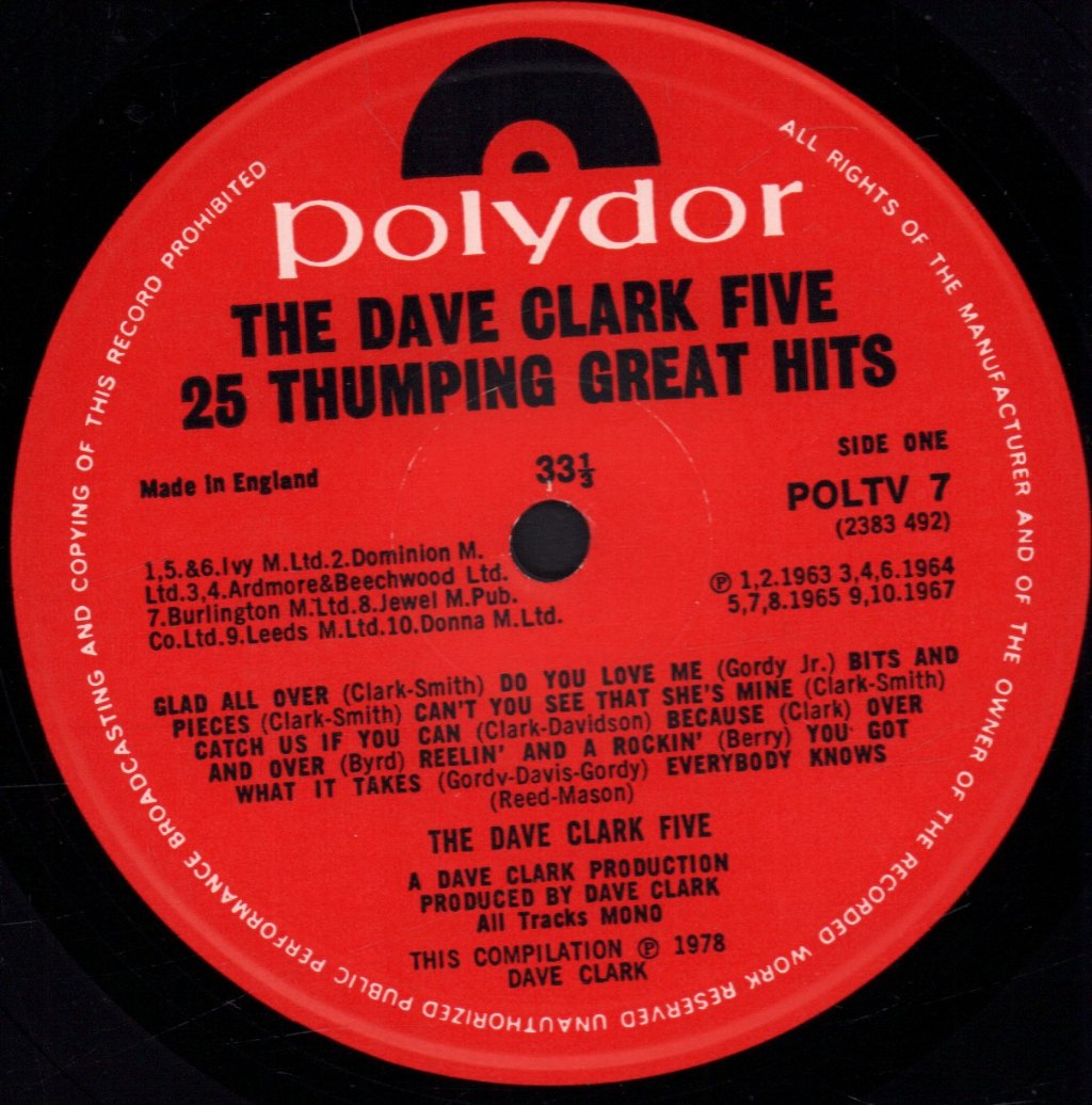Dave Clark Five - 25 Thumping Great Hits - Lp