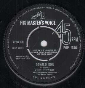 Andy Stewart - Donald Dhu - 7 Inch