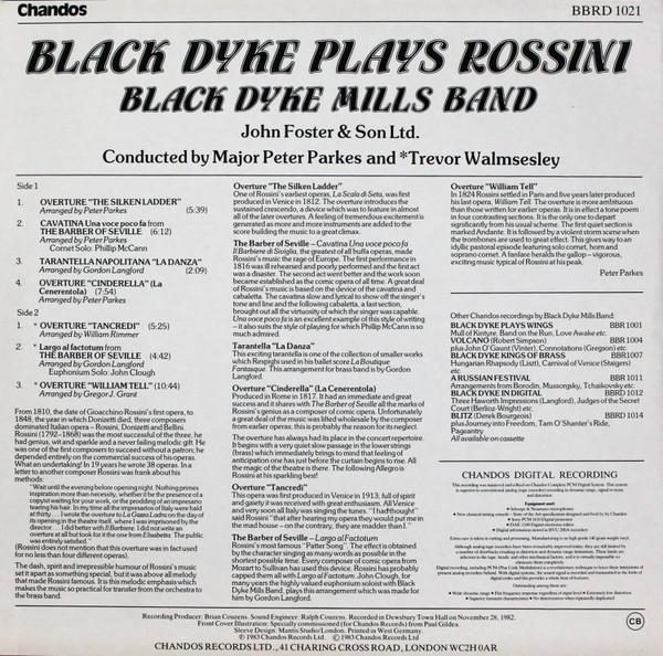 Black Dyke Mills Band - Black Dyke Plays Rossini - Lp
