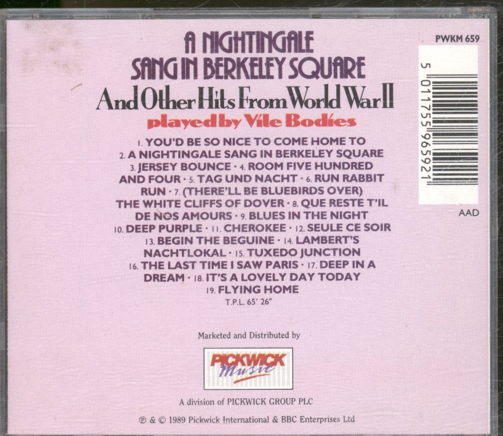 Vile Bodies (Sally Forbes) - Sandy Forbes Presents 'A Nightingale Sang In Berkeley Square' And Other Hits From World War II - Cd