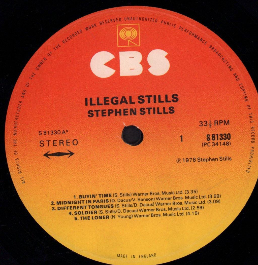 Stephen Stills - Illegal Stills - Lp